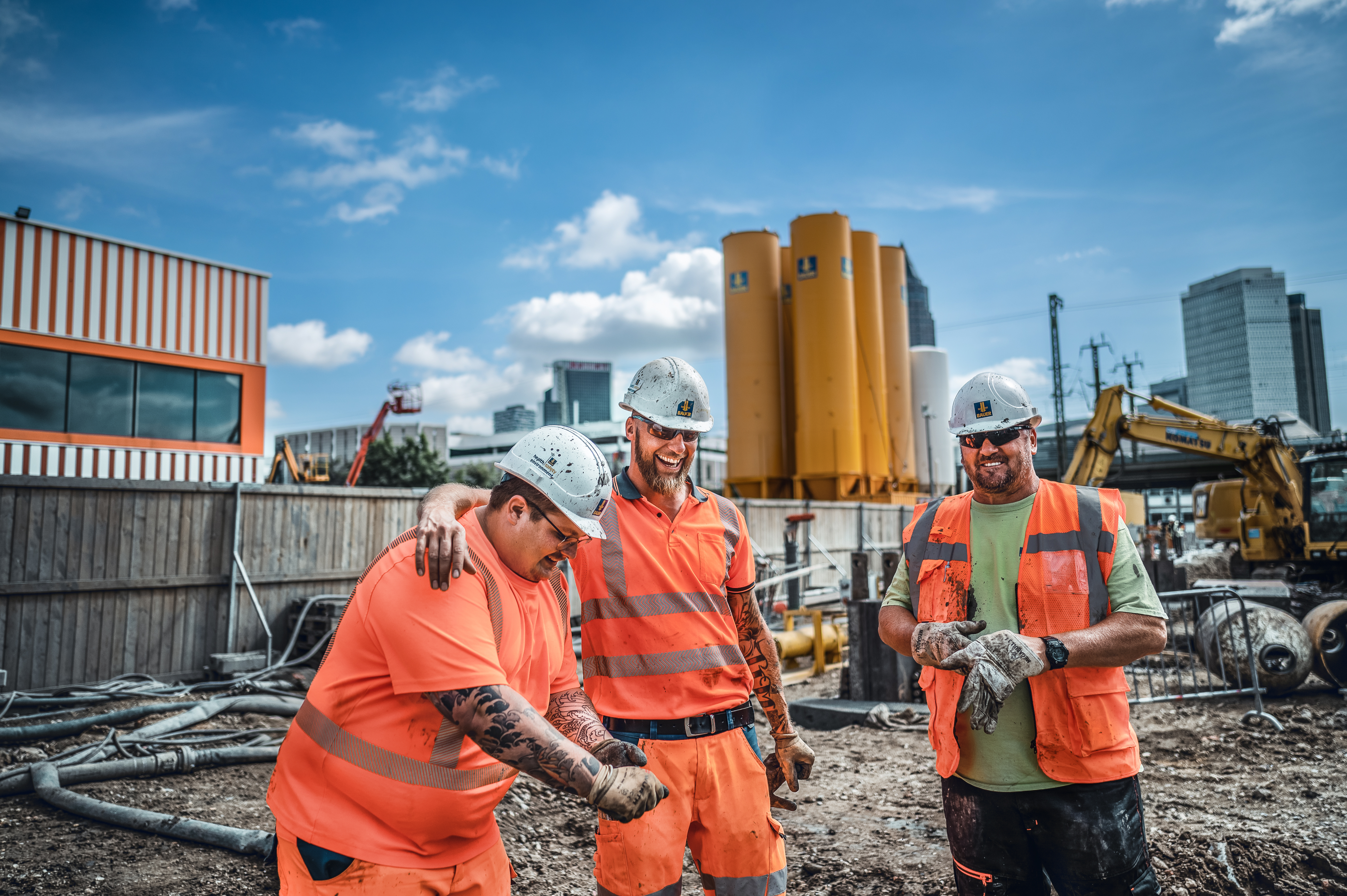 Bauer construction site team